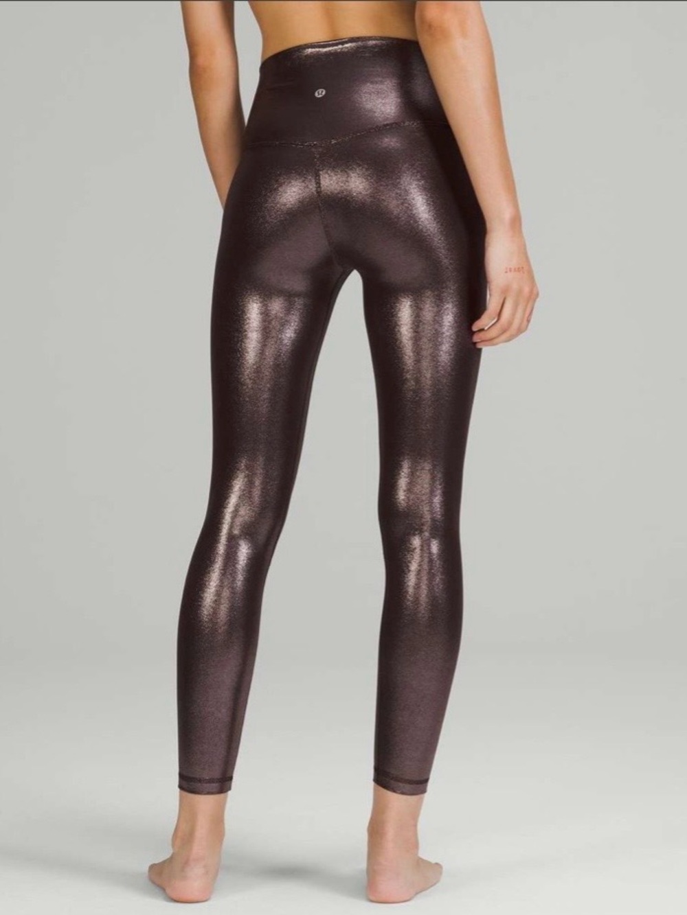 NWOT Lululemon Align High-Rise Pant 25” Shine in Radiate Foil Print French Press